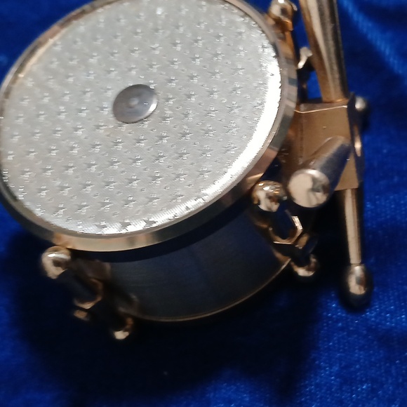 Antique Brass Drum Desk Analog Thermometer Made in France - Picture 10 of 12